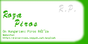 roza piros business card